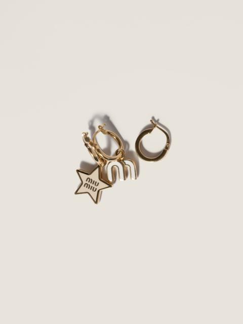 Miu Miu Set of enameled metal earrings