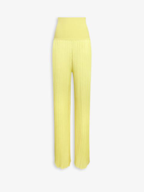 KNIT BAND PANTS IN PLEATED KNIT