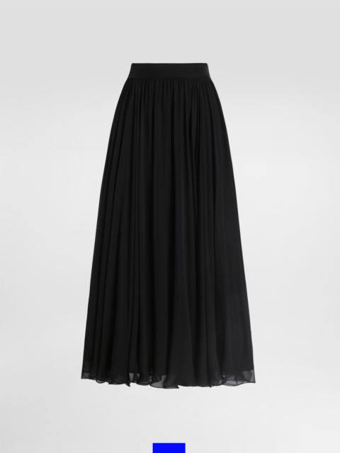 Dolce & Gabbana High-waisted chiffon circle skirt