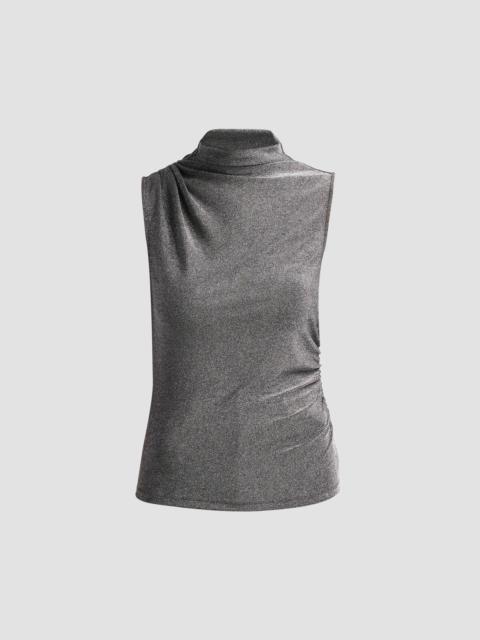 VERONICA BEARD Women's Mylie Gathered Sleeveless Top - Gunmetal