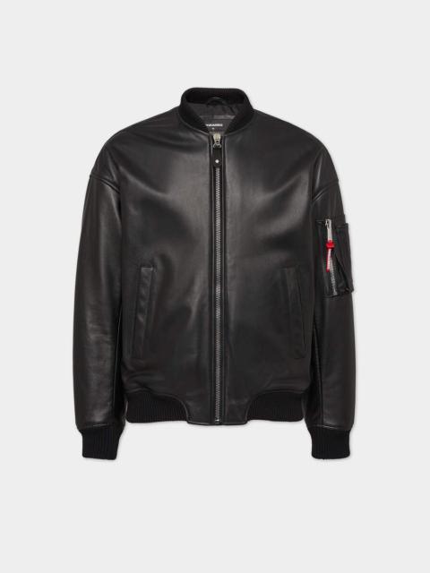 LEATHER BOMBER