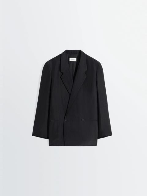 Lemaire SOFT TAILORING DOUBLE BREASTED COAT IN LINEN VISCOSE