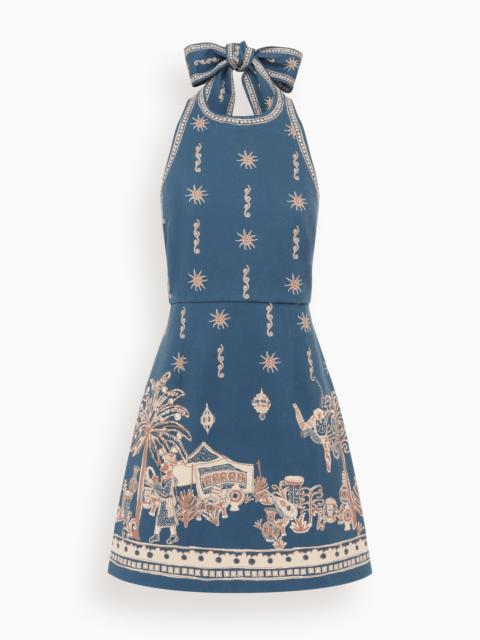 ALÉMAIS Acacia Mini Dress in Blue