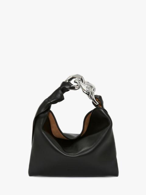 SMALL CHAIN HOBO - LEATHER SHOULDER BAG
