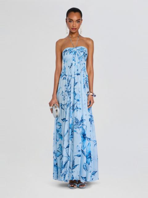 RETROFÊTE MILO STRAPLESS FLARED DRESS