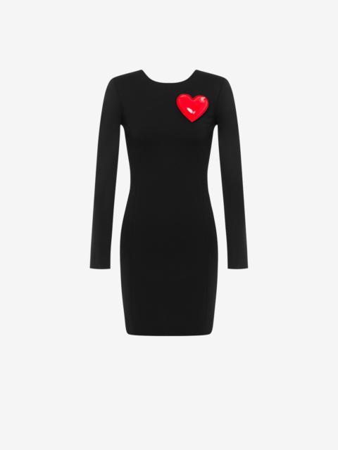 INFLATABLE HEART DOUBLE JERSEY DRESS