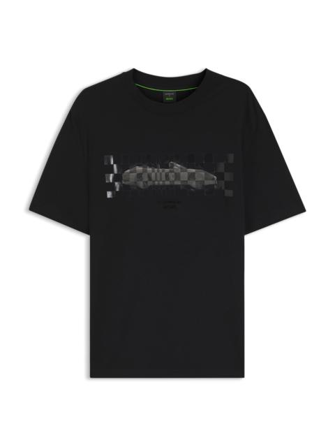 BOSS PORSCHE X BOSS T-SHIRT WITH GLOSSY ARTWORK