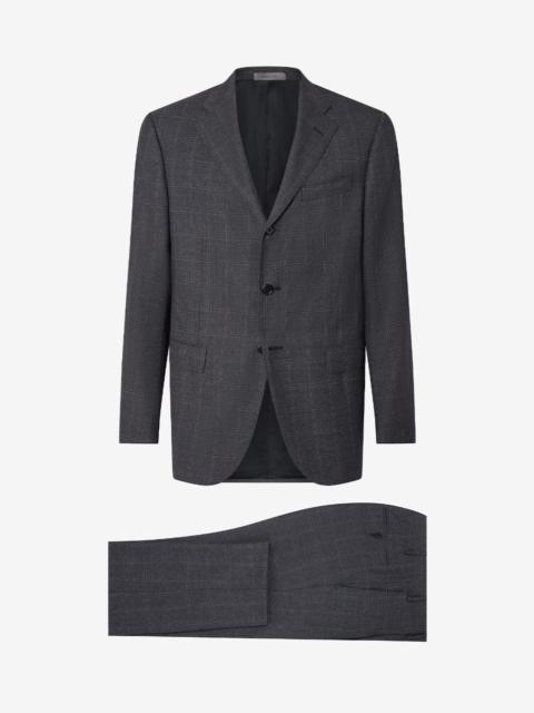 CORNELIANI Grey overcheck S130's wool suit