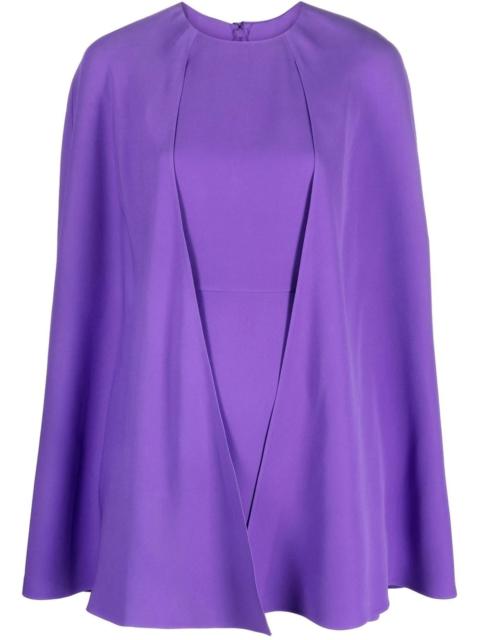 Valentino cape-style silk dress