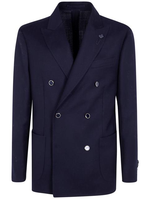 LARDINI Jacket Wool Blue "Roma"