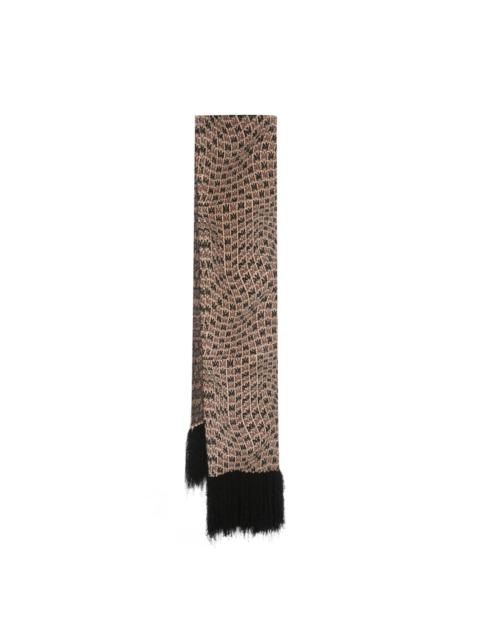 AMIRI logo-print fringed scarf