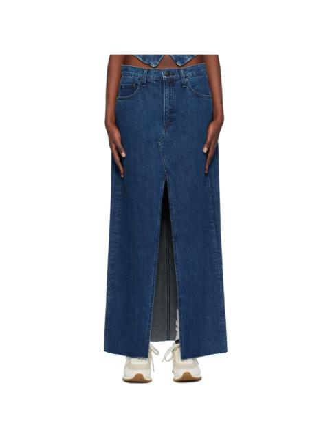 rag & bone Navy Avery Midi Skirt