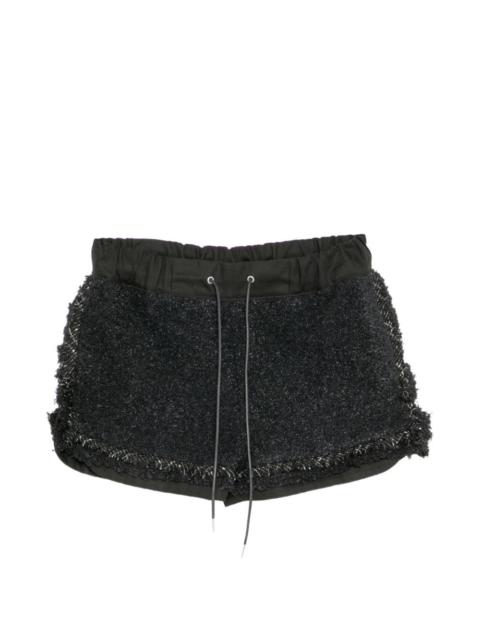 sacai tweed shorts