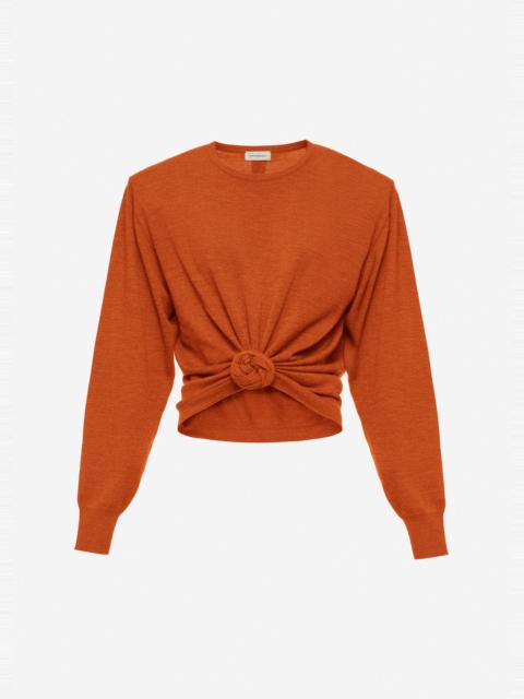 MAGDA BUTRYM Knotted longsleeve in orange