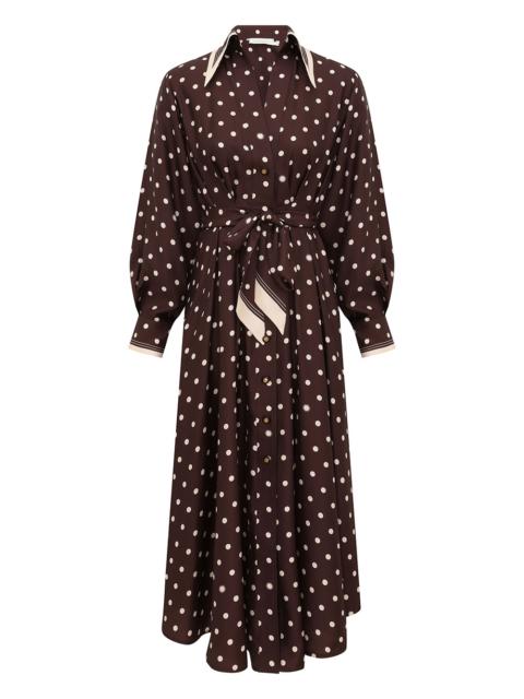 Zimmermann DOT TUCK MIDI DRESS