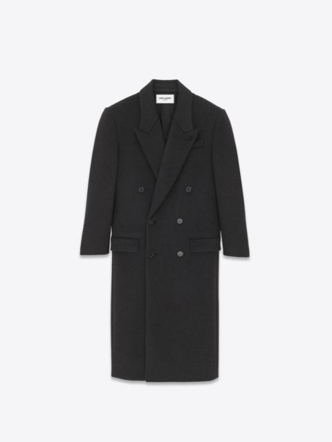 SAINT LAURENT long coat in wool