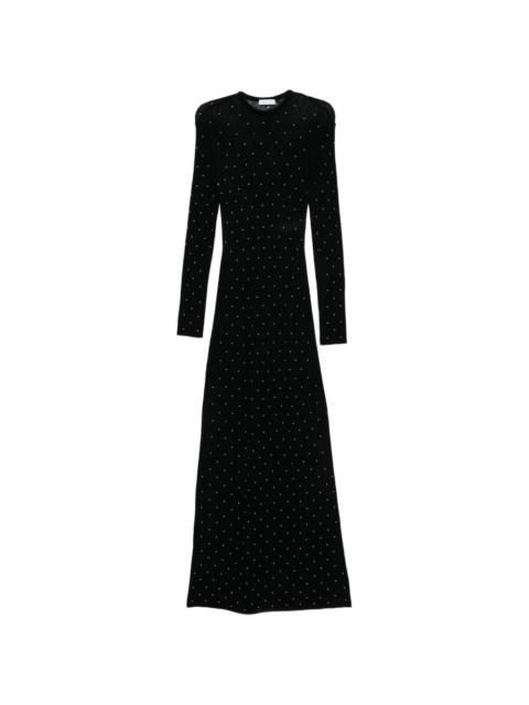 rabanne studded long-sleeve maxi dress