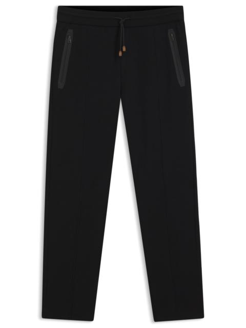 BOSS COTTON-BLEND TRACKSUIT BOTTOMS IN A REGULAR FIT