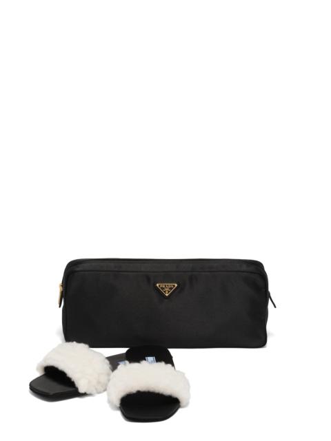 Prada Silk satin travel slipper pouch