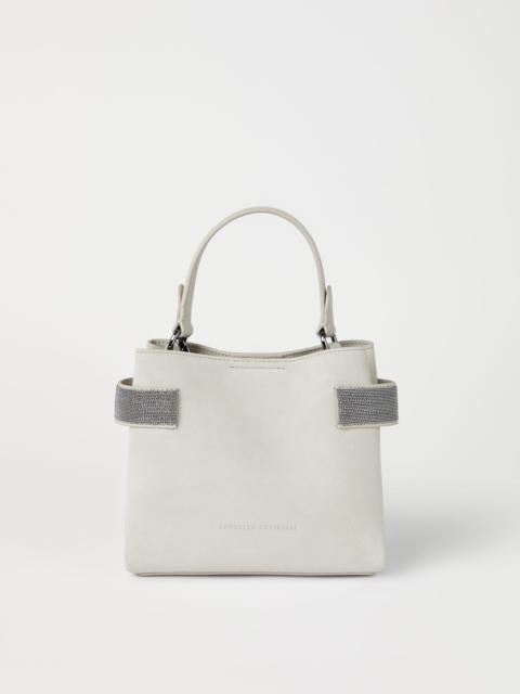 Brunello Cucinelli Suede bag with precious bands
