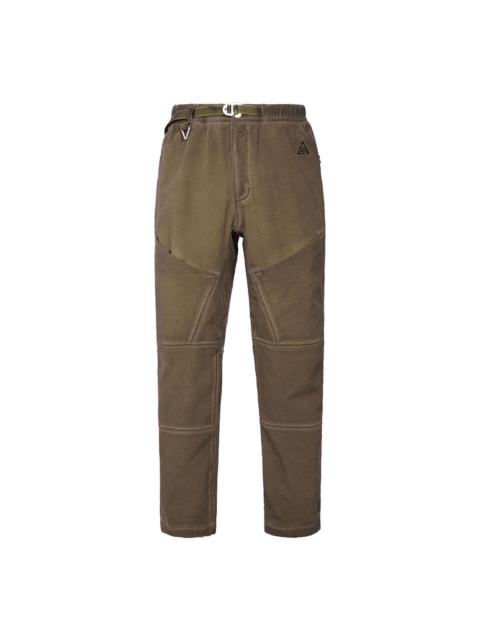 Men's Nike ACG Ease Solid Color Loose Lacing Cropped Casual Pants/Trousers Autumn Light Brown DH3108