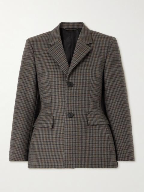 BALENCIAGA Checked Padded Wool Blazer