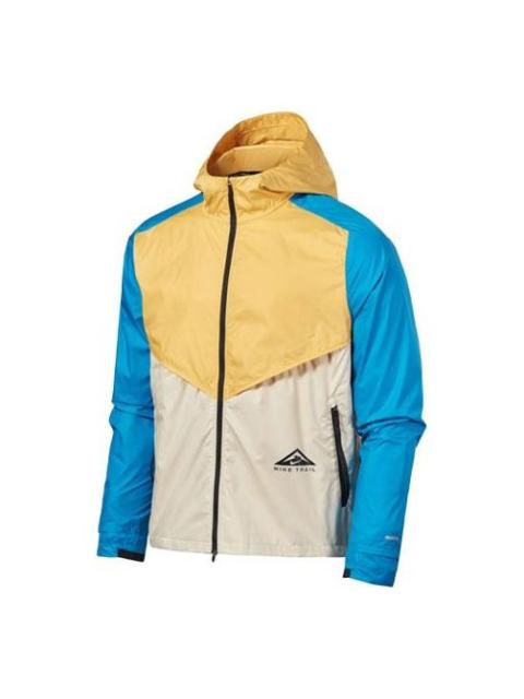 Nike Windrunner Contrast Windproof Casual Hooded Jacket For Men Yellow CZ9055-761