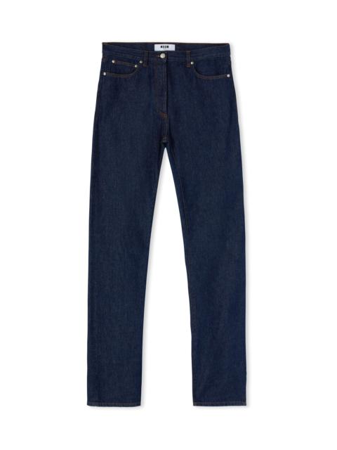 MSGM Solid color tailored jeans with straight legs