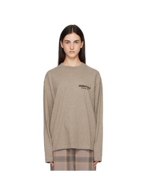 ESSENTIALS Beige Classic Fit Long Sleeve T-shirt