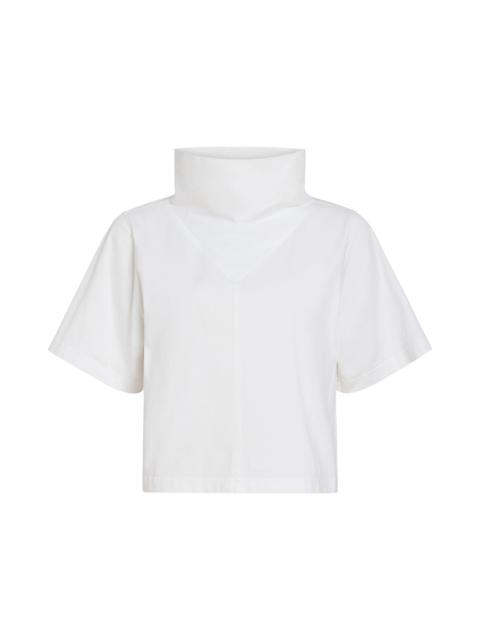 DEREK LAM 10 CROSBY JONATHAN COTTON JERSEY FUNNEL NECK TEE