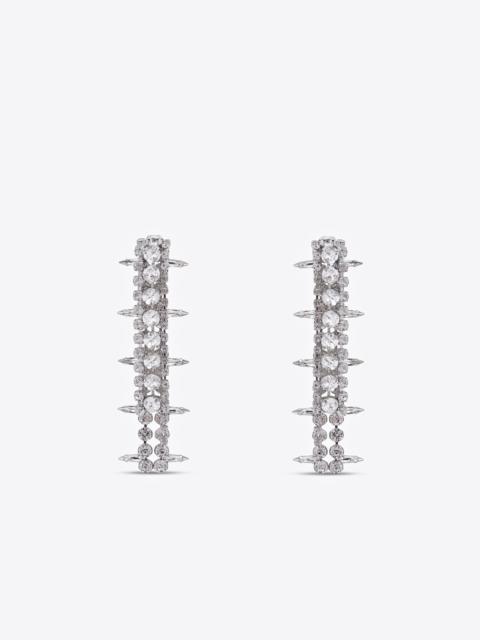 AREA CRYSTAL FRINGE DROP EARRINGS