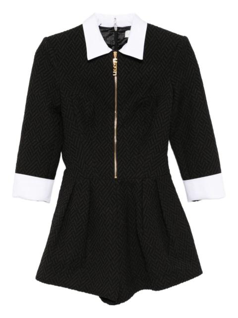 ELISABETTA FRANCHI herringbone tweed playsuit