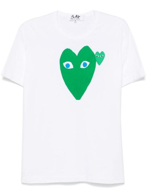 heart-print T-shirt