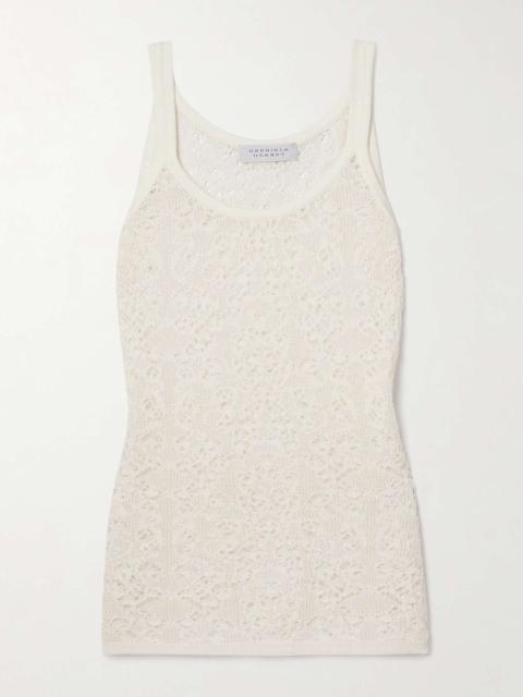 GABRIELA HEARST Pontus crocheted wool and silk-blend tank Ivory