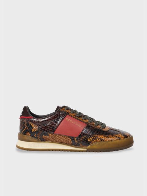 Paul Smith Women's Brown 'Dover' Snake Print Trainers