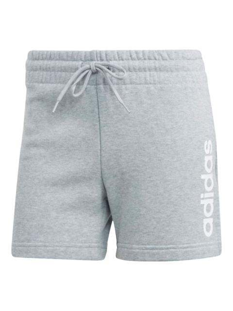 adidas (WMNS) adidas Essentials 선형 프랑스 테리 반바지 아시아 Sizing 'Grey White' IC4443