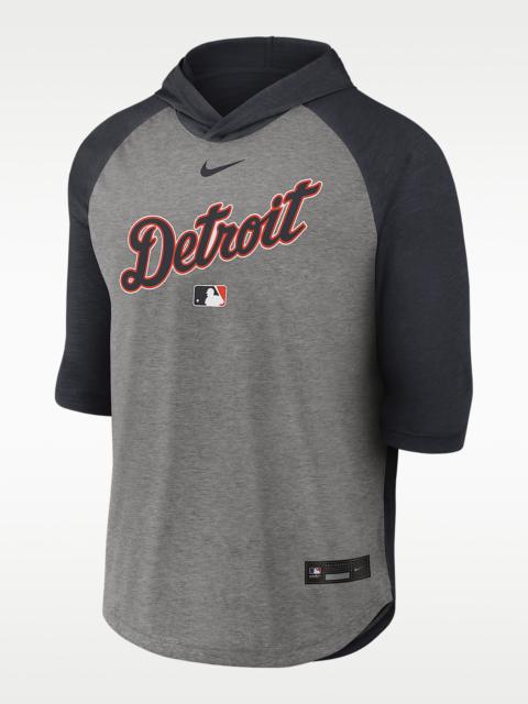 Nike Detroit Tigers Authentic Collection Flux Men's Nike Dri-FIT MLB 3/4-Sleeve Hooded T-Shirt