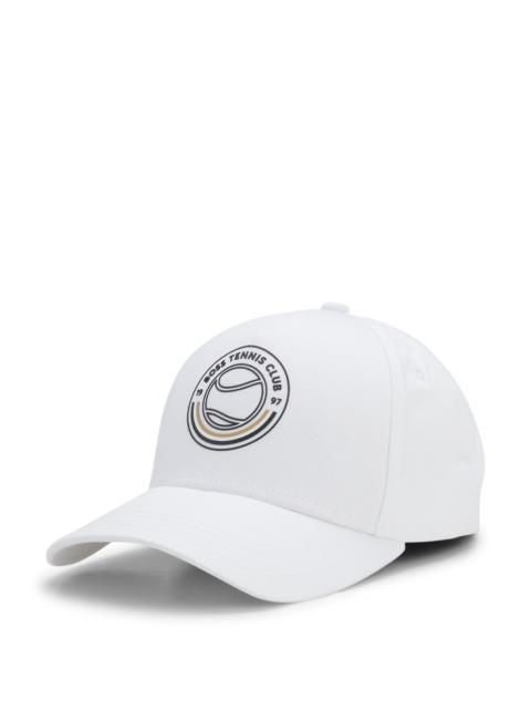 BOSS COTTON-TWILL CAP WITH TENNIS ARTWORK