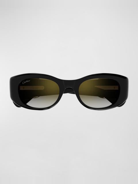 Cartier Panther C-Logo Acetate Cat-Eye Sunglasses