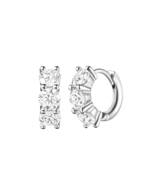 MELISSA KAYE Sadie Huggie Hoop Earrings - White Gold - 4mm