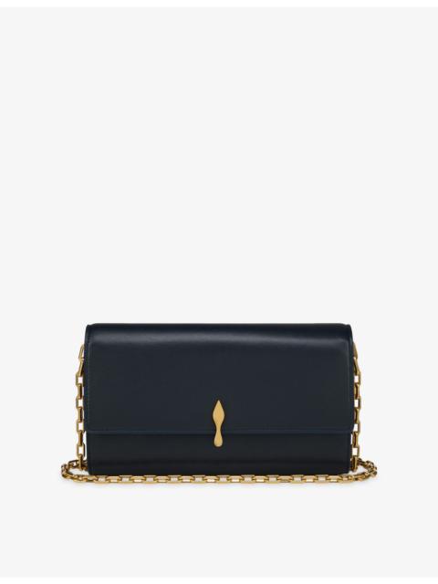 Christian Louboutin Bettina Metallic Leather Wallet-on-Chain