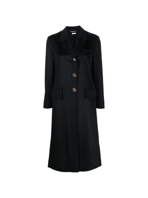Thom Browne wide-lapel single-breasted overcoat