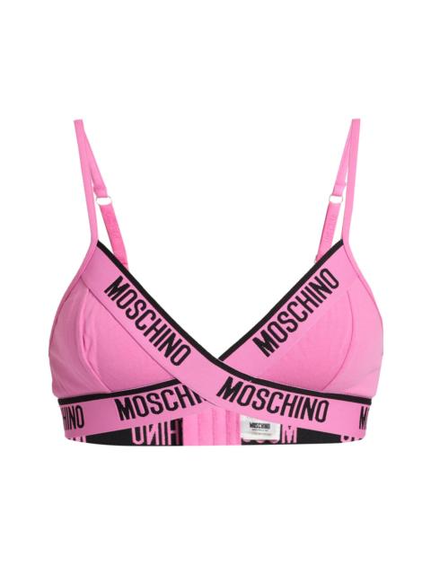Moschino Women's Intimo Donna Logo Triangle Bra - Fucsia