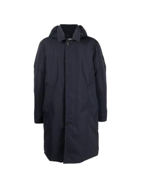 panel-padded hooded coat