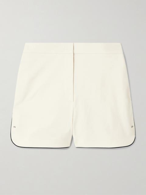 Max Mara Orbita Embellished Cotton-blend Canvas Shorts