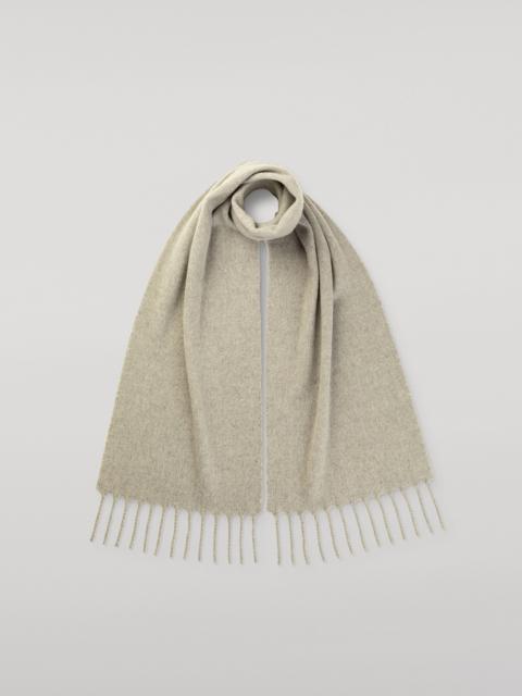 Johnstons of Elgin Mach Light Grey Wool Scarf