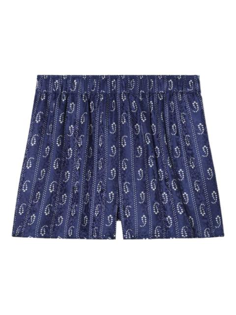 TORY BURCH printed camp beach shorts