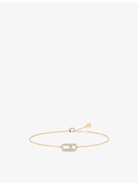 MESSIKA Move Uno Pave Mini 18ct Gold And 0.09ct Diamond Bracelet