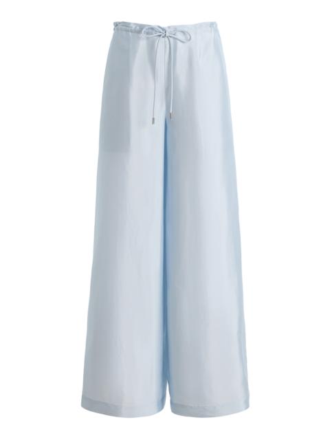 KALLMEYER Exclusive Wesley Drawstring Crepe Wide-Leg Pants