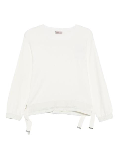 Herno tie-detail cotton top